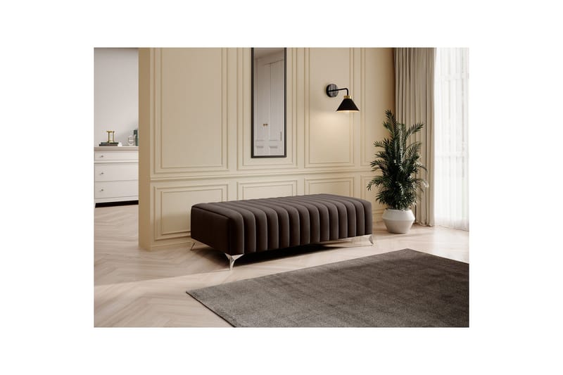 Laurece Fotskammel 132 cm - Brun - Møbler - Stoler - Krakk - Fotskammel