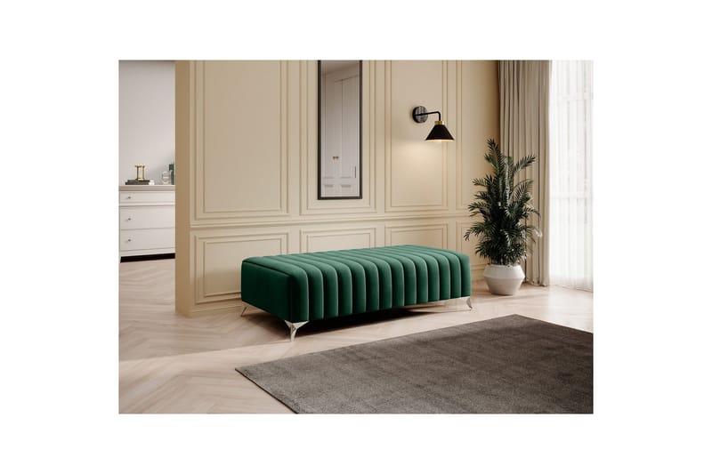 Laurece Fotskammel 132 cm - Grønn - Møbler - Stoler - Krakk - Fotskammel