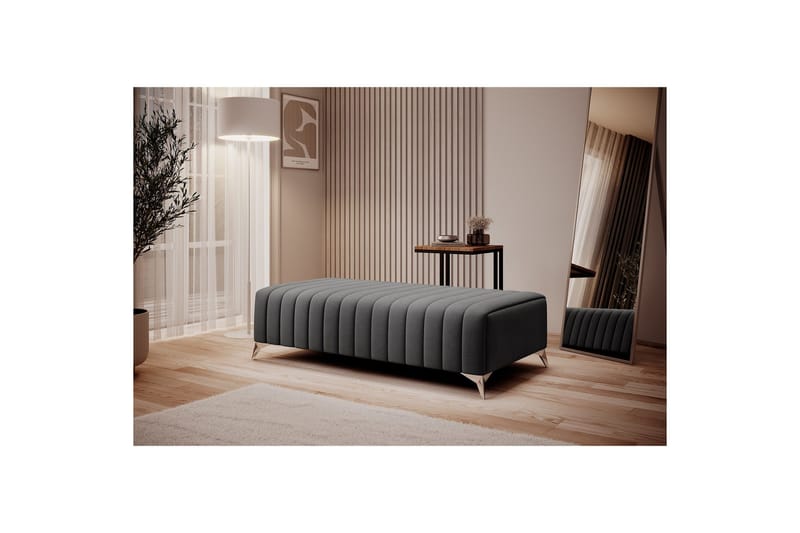 Laurece Fotskammel 132 cm - Mørkgrå - Møbler - Stoler - Krakk - Fotskammel