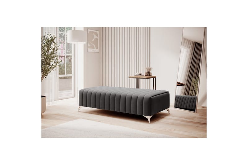 Laurece Fotskammel 132 cm - Mørkgrå - Møbler - Stoler - Krakk - Fotskammel