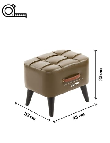 Lenira Sittepuff 43 cm - Khaki - Møbler - Stoler - Krakk - Puff