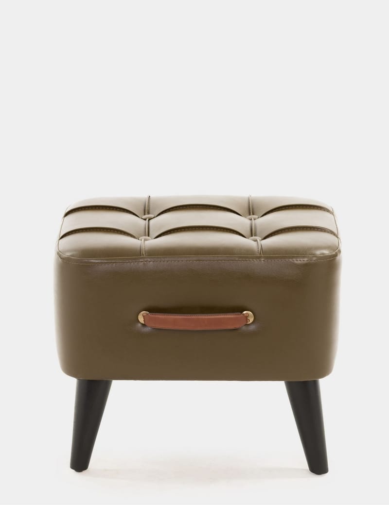 Lenira Sittepuff 43 cm - Khaki - Møbler - Stoler - Krakk - Puff