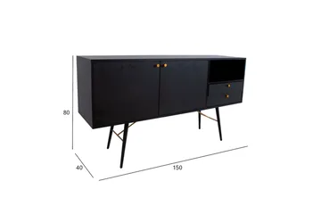 Luxembourg Office Svart / Kobber - Oppbevaring - Oppbevaringsmøbler - Sideboard & skjenk