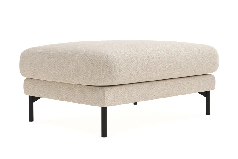 Menard Premium fotskammel i chenille - Lysbeige - Møbler - Stoler - Krakk - Fotskammel