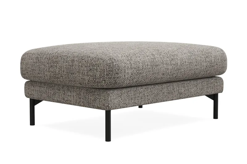 Menard Premium Fodskammel i Chenille - Grå - Møbler - Stoler - Krakk - Fotskammel