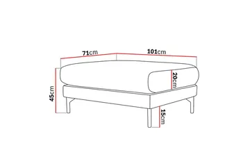 Menard Premium Fodskammel i Chenille - Beige - Møbler - Stoler - Krakk - Fotskammel