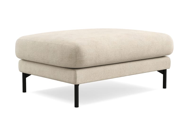 Menard Premium Fodskammel i Chenille - Beige - Møbler - Stoler - Krakk - Fotskammel