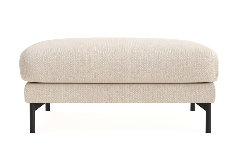 Menard Premium Fodskammel i Chenille - Lys Beige - Møbler - Stoler - Krakk - Fotskammel