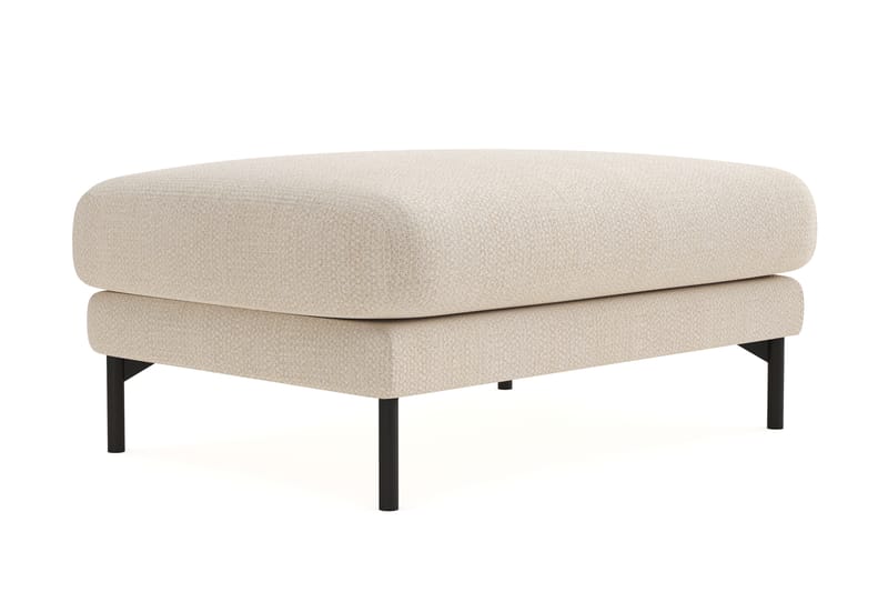 Menard Premium Fodskammel i Chenille - Lys Beige - Møbler - Stoler - Krakk - Fotskammel