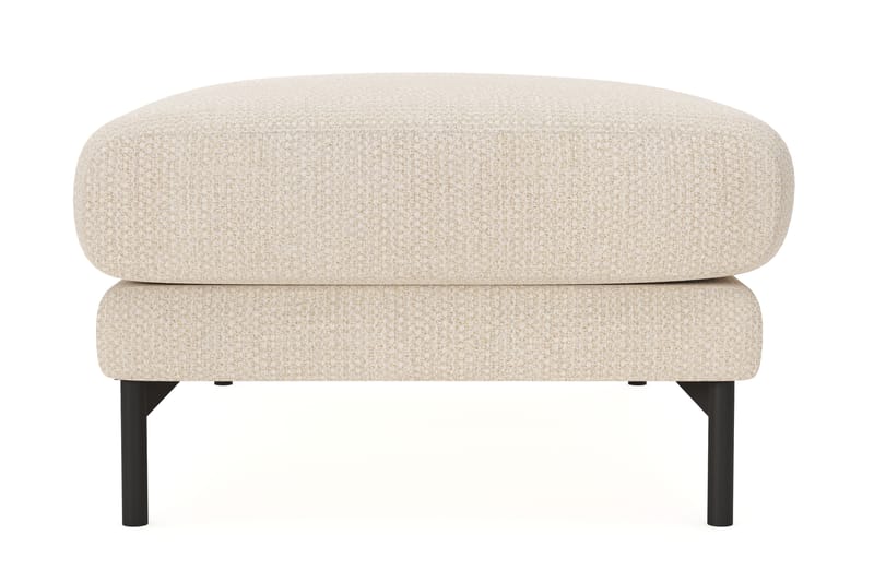 Menard Premium Fodskammel i Chenille - Lys Beige - Møbler - Stoler - Krakk - Fotskammel