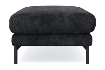 Menard Premium fotskammel i chenille - Svart - Møbler - Stoler - Krakk - Fotskammel