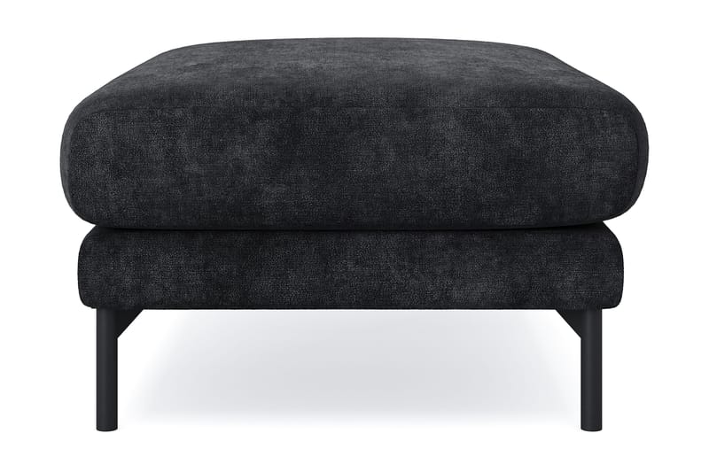 Menard Premium fotskammel i chenille - Svart - Møbler - Stoler - Krakk - Fotskammel