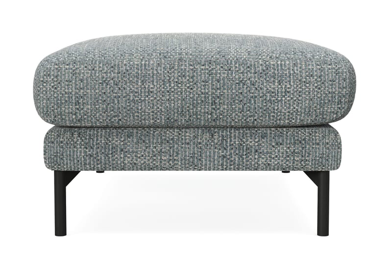Menard Premium Fodskammel i Chenille - Grå/Blå - Møbler - Stoler - Krakk - Fotskammel