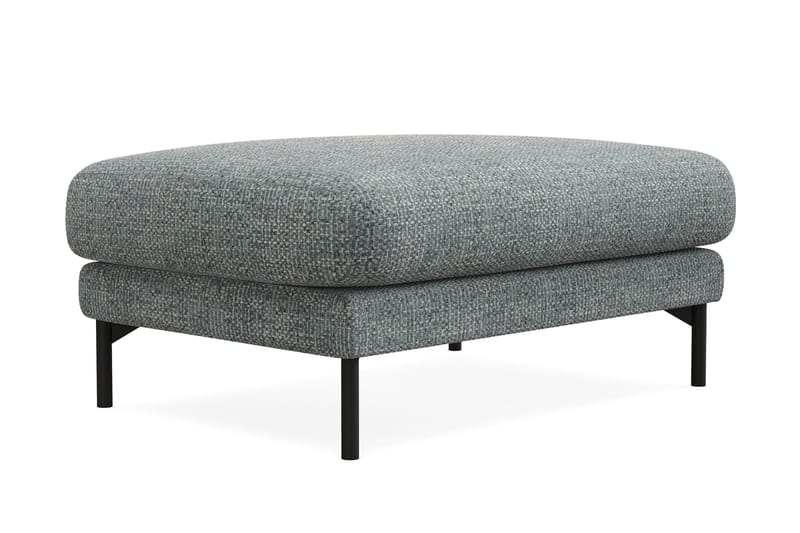 Menard Premium Fodskammel i Chenille - Grå/Blå - Møbler - Stoler - Krakk - Fotskammel