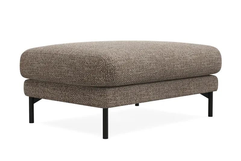 Menard Premium Fodskammel i Chenille - Brun - Møbler - Stoler - Krakk - Fotskammel