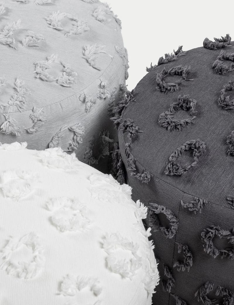 Meric sittepuff 40 cm rund - Antrasitt - Møbler - Stoler - Krakk - Puff