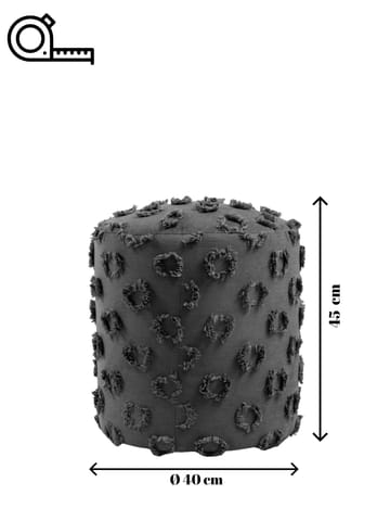 Meric sittepuff 40 cm rund - Antrasitt - Møbler - Stoler - Krakk - Puff