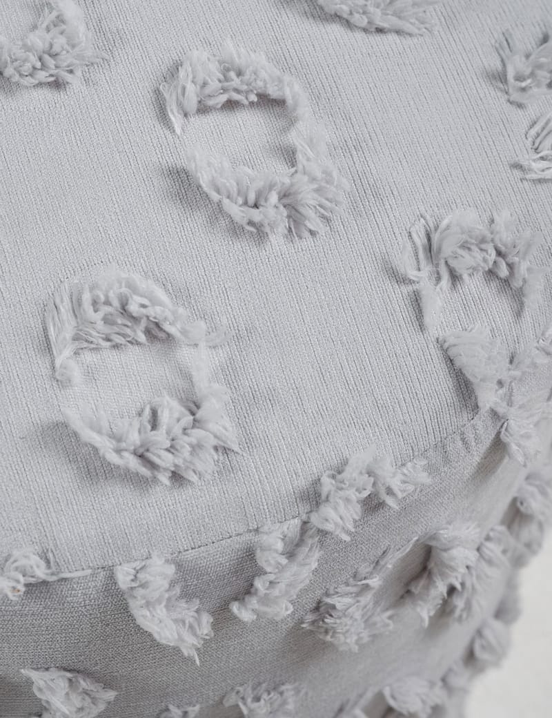 Meric sittepuff 40 cm rund - Grå - Møbler - Stoler - Krakk - Puff