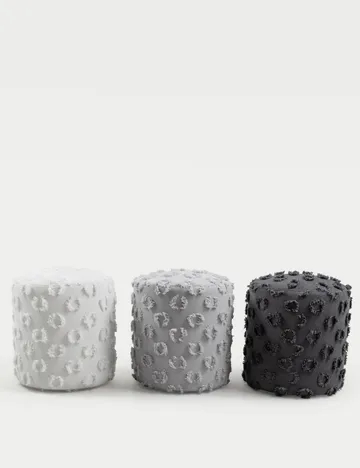 Meric sittepuff 40 cm rund - Grå - Møbler - Stoler - Krakk - Puff