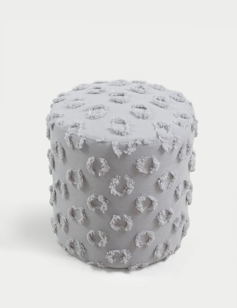 Meric sittepuff 40 cm rund - Grå - Møbler - Stoler - Krakk - Puff