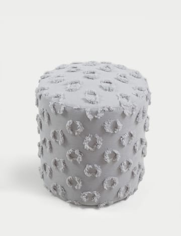 Meric sittepuff 40 cm rund - Grå - Møbler - Stoler - Krakk - Puff