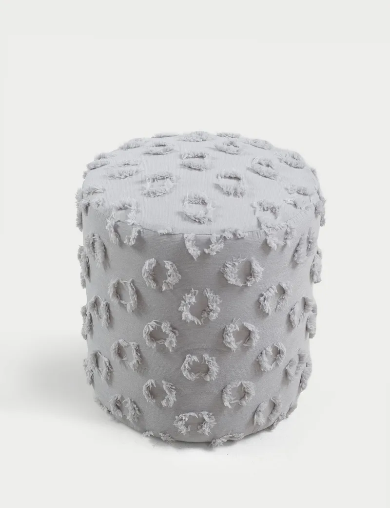 Meric sittepuff 40 cm rund - Grå - Møbler - Stoler - Krakk - Puff