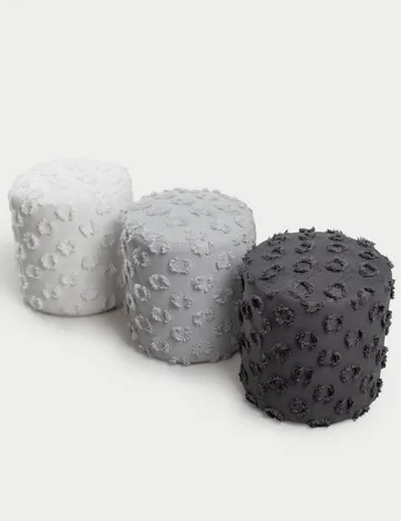 Meric sittepuff 40 cm rund - Grå - Møbler - Stoler - Krakk - Puff