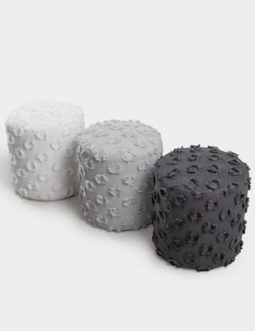Meric sittepuff 40 cm rund - Grå - Møbler - Stoler - Krakk - Puff
