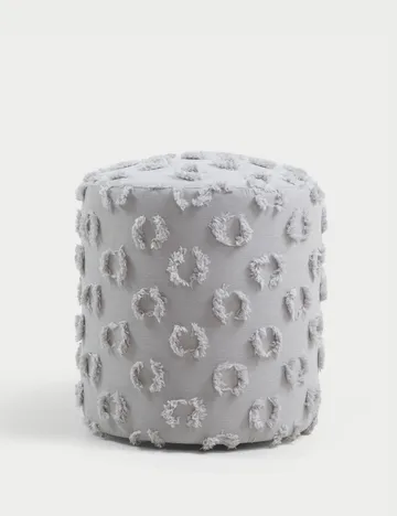 Meric sittepuff 40 cm rund - Grå - Møbler - Stoler - Krakk - Puff