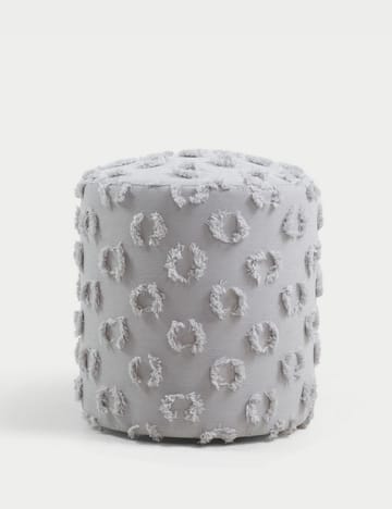 Meric sittepuff 40 cm rund - Grå - Møbler - Stoler - Krakk - Puff