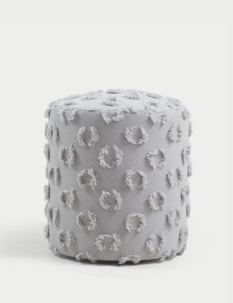 Meric sittepuff 40 cm rund, Grå