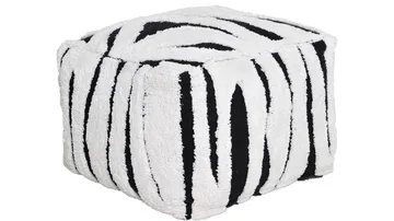 Mirello puff 50 cm - Hvit/svart - Møbler - Stoler - Krakk - Puff