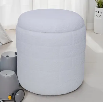 Navik oppbevaringspuff 40x40x45 cm med avtakbart lokk - hvit - Møbler - Stoler - Krakk - Puff