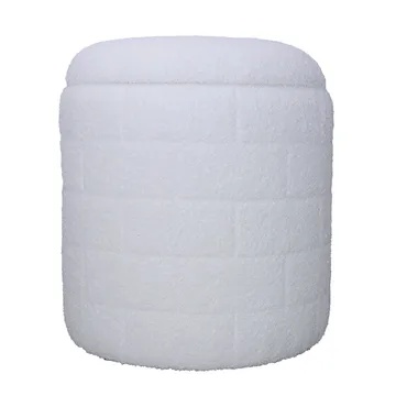 Navik oppbevaringspuff 40x40x45 cm med avtakbart lokk - hvit - Møbler - Stoler - Krakk - Puff