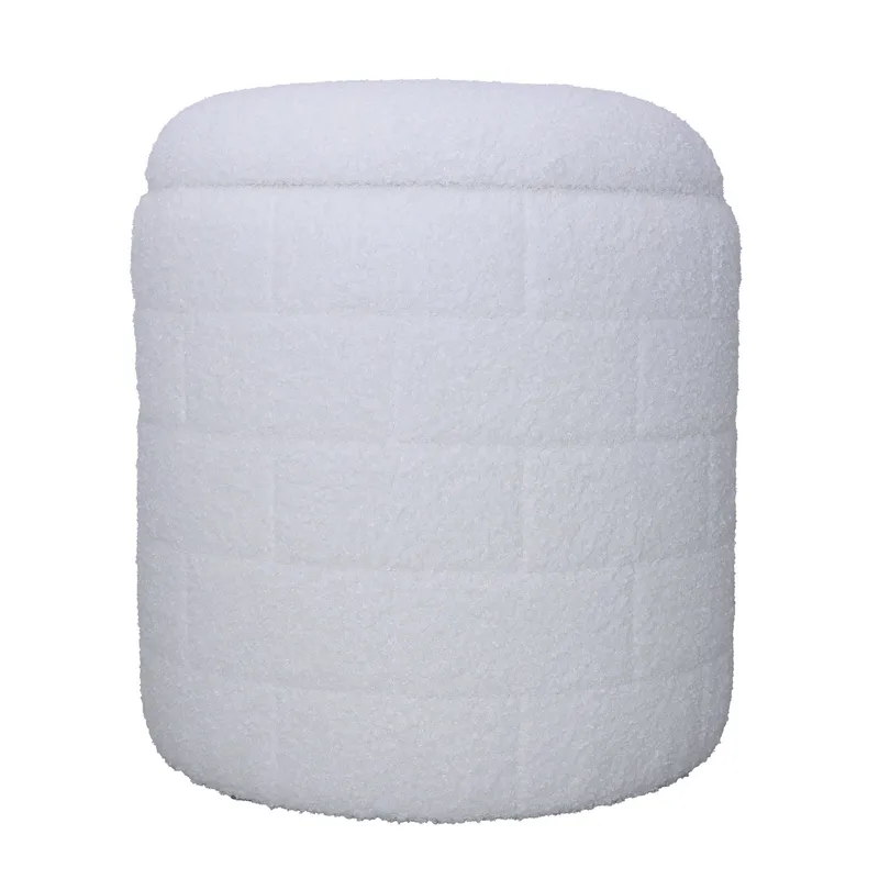 Navik oppbevaringspuff 40x40x45 cm med avtakbart lokk, hvit