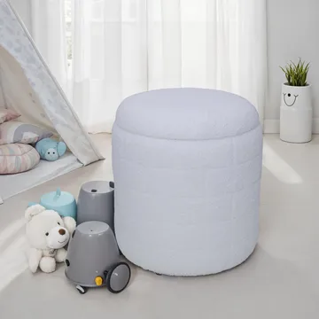 Navik oppbevaringspuff 40x40x45 cm med avtakbart lokk - hvit - Møbler - Stoler - Krakk - Puff