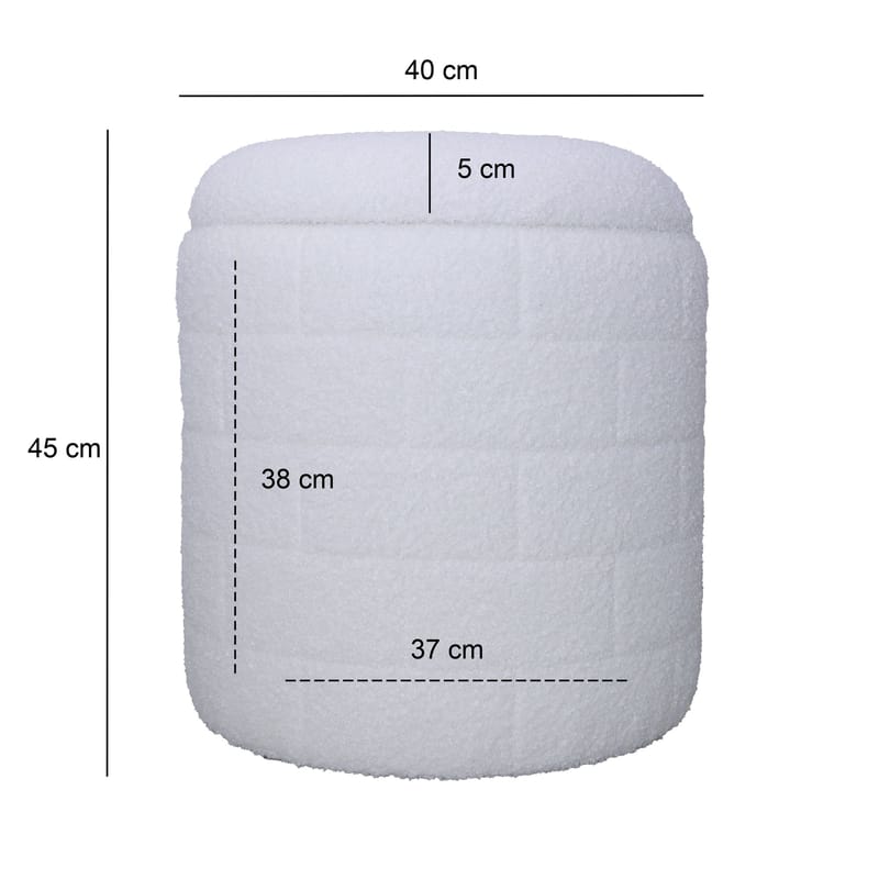 Navik oppbevaringspuff 40x40x45 cm med avtakbart lokk - hvit - Møbler - Stoler - Krakk - Puff