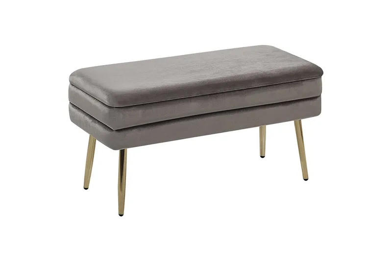 Oppbevaringsbenk Durham Grå, Grå