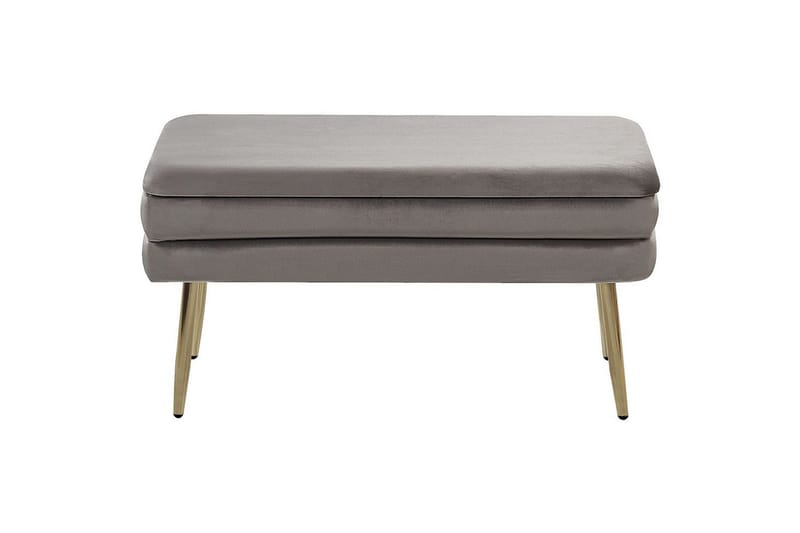Oppbevaringsbenk Durham Grå - Grå - Møbler - Stoler - Krakk - Fotskammel