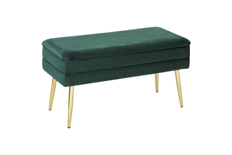 Oppbevaringsbenk Durham Grønn/gull, Grønn/gull
