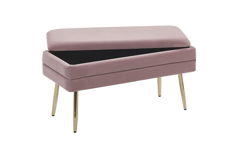 Oppbevaringsbenk Durham Rosa - Rosa - Møbler - Stoler - Krakk - Fotskammel