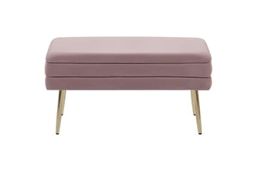 Oppbevaringsbenk Durham Rosa - Rosa - Møbler - Stoler - Krakk - Fotskammel