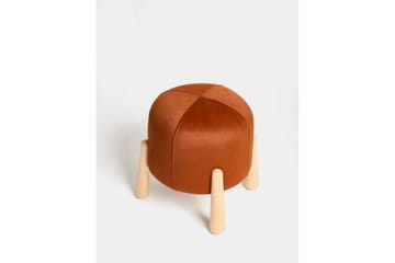 Orryn Fotpall 40 cm - Oransje/Natur - Møbler - Stoler - Krakk - Fotskammel