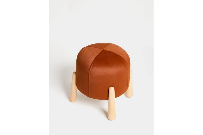 Orryn Fotpall 40 cm - Oransje/Natur - Møbler - Stoler - Krakk - Fotskammel