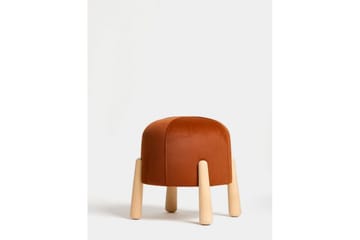 Orryn Fotpall 40 cm - Oransje/Natur - Møbler - Stoler - Krakk - Fotskammel