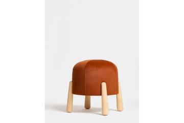 Orryn Fotpall 40 cm - Oransje/Natur - Møbler - Stoler - Krakk - Fotskammel
