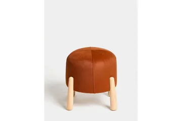 Orryn Fotpall 40 cm - Oransje/Natur - Møbler - Stoler - Krakk - Fotskammel