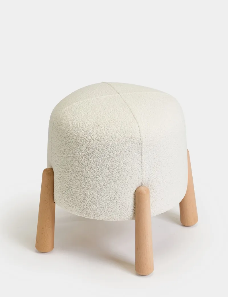 Orryn sittepuff 40 cm rund, Hvit