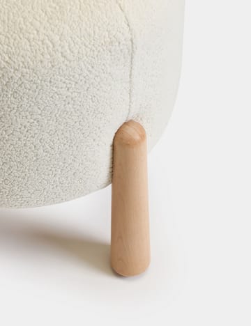 Orryn sittepuff 40 cm rund - Hvit - Møbler - Stoler - Krakk - Puff