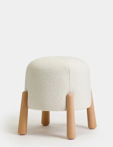 Orryn sittepuff 40 cm rund - Hvit - Møbler - Stoler - Krakk - Puff